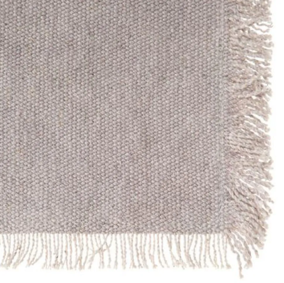 maxibazar Nappe Coton Frange Maha Gris 150X250Cm