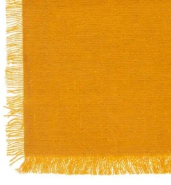 maxibazar Nappe Coton Frange Maha Ocre 150X250Cm