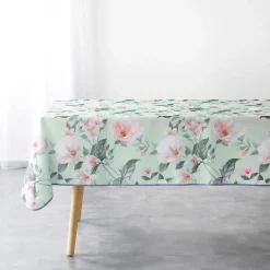 maxibazar Nappe 150X240Cm Imprime Alissia Menthe