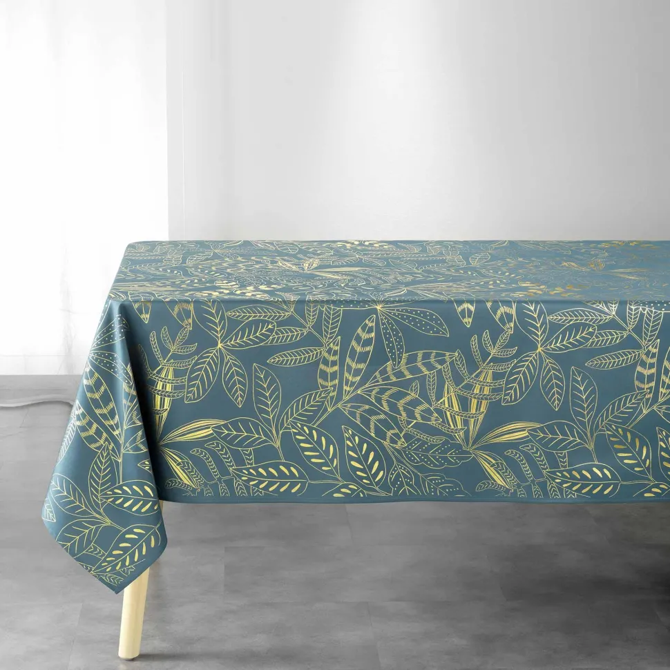maxibazar Nappe 150X240Cm Metallise Belflor Emerau Or