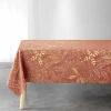maxibazar Nappe 150X240Cm Metallise Belflor Terracotta Or