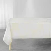 maxibazar Nappe 150X240Cm Metallise Lineor Blanc Or
