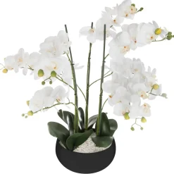 Atmosphera Orchidee Pot Ceramique Noir H.65Cm
