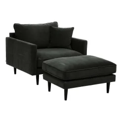 Ottoman Velours Candice Kaki