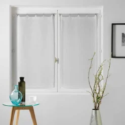 maxibazar Paire Droite Anneaux 2X60X90Cm Milza Blanc