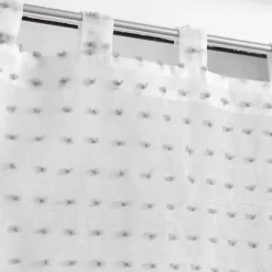 maxibazar Paire Droite Passant 2X60X160Cm Pompons Pomponella Blc Gris