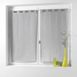 maxibazar Paire Droite Passants 2X60X120Cm Linahe Gris