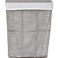 Panier A Linge Mm Papier Ajoure Rectangle Evasee