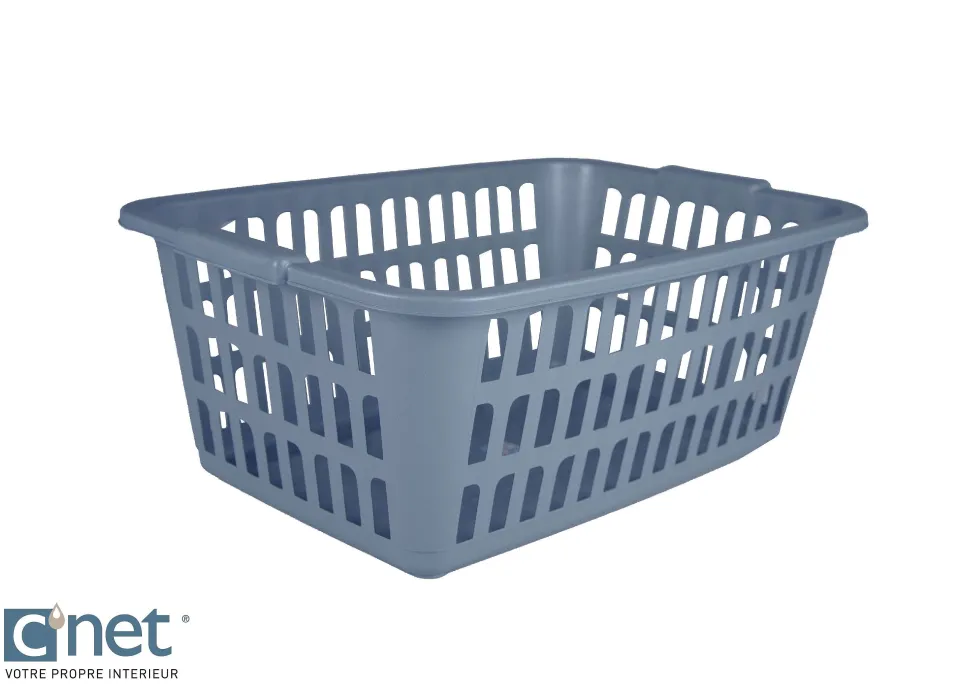 Panier A Linge Rectangle 30L Bleu