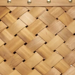 maxibazar Panier Bois Clair Linge D.31X54.5Cm