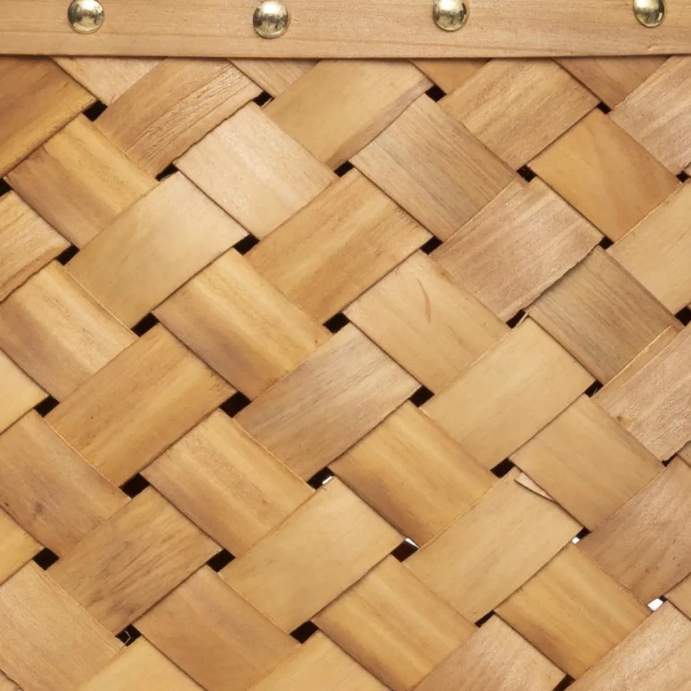 maxibazar Panier Bois Clair Linge D.31X54.5Cm