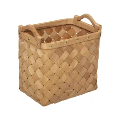 maxibazar Panier Bois Clair Rectangle D.31.2X23.5X25.5Cm