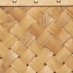 maxibazar Panier Bois Clair Rectangle D.31.2X23.5X25.5Cm