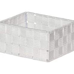 Panier Carre Polyester Blanc Taille Xs