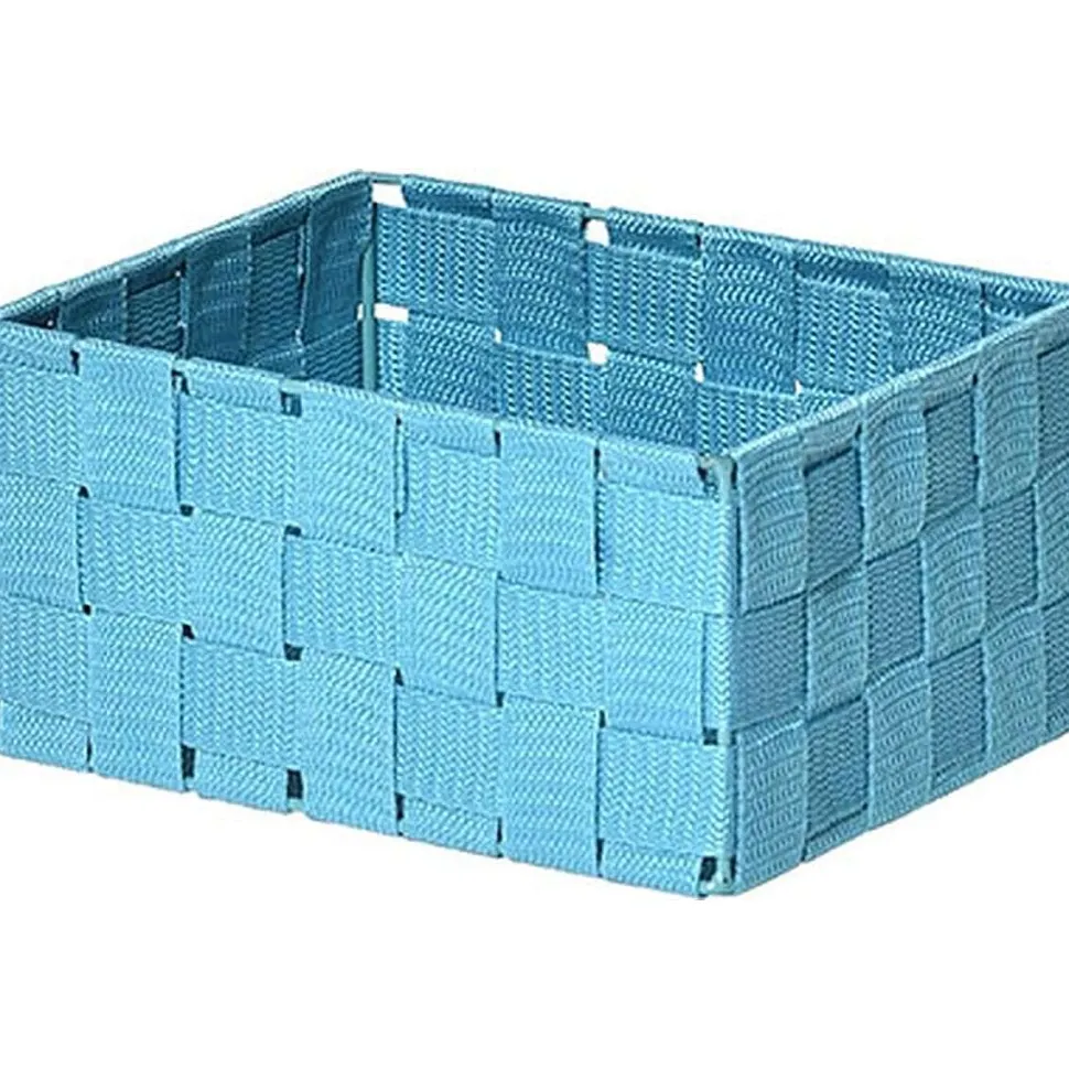 Panier Carre Polyester Turquoise Taille Xs