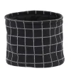 Panier Coton Imprime Motif Carre Noir 19X16Cm