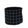 Panier Coton Imprime Motif Carre Noir 15X12Cm