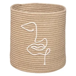 maxibazar Panier Jute Vibe Naturel D.30X31.5Cm