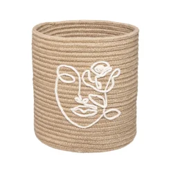 maxibazar Panier Jute Vibe Naturel D.30X31.5Cm