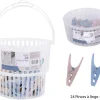 Panier Rond Avec 24 Pinces A Linge