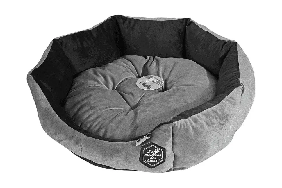 Panier Rond 50Cm Patchy Gris Noir