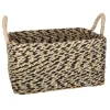 maxibazar Panier Seagrass Ethnique Rectangle D.43.5X32X17Cm