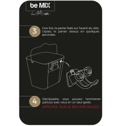 Panier Vélo Metal Noir Clip Automatique 10L