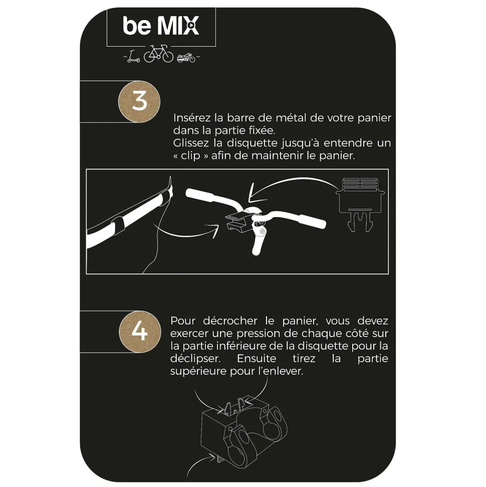 Panier Vélo Polyester Clipsable 24L