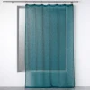 maxibazar Panneau A Anneaux 140X280Cm Voile Tisse Linka Bleu