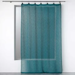 maxibazar Panneau A Anneaux 140X280Cm Voile Tisse Linka Bleu