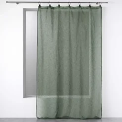 maxibazar Panneau A Anneaux 140X280Cm Voile Tisse Linka Kaki