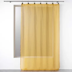 maxibazar Panneau A Anneaux 140X280Cm Voile Tisse Linka Jaune