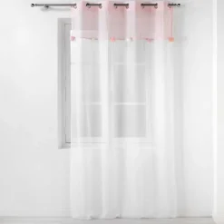 maxibazar Panneau A Oeillets 140 X 240 Cm Sable Pompons Elfika