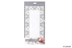 Papier Dentelle 17X34Cm Blanc X12Pcs