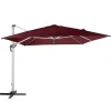 Parasol Decentre Equador 3X4M Bordeaux