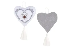 maxibazar Pauline Coeur A Suspendre 10Cm Gris
