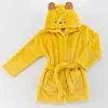 maxibazar Peignoir Enfant Flanelle Unie Brodee Timmy