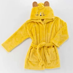 maxibazar Peignoir Enfant Flanelle Unie Brodee Timmy