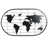 maxibazar Pele Mele Filaire Noir Mappemonde 60X35Cm
