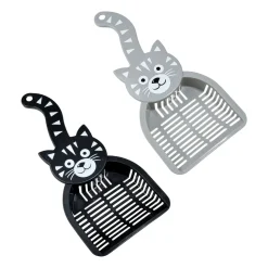 Pelle A Litiere Fantaisie Plastique 27.5X13X3Cm Gris Ou Noir