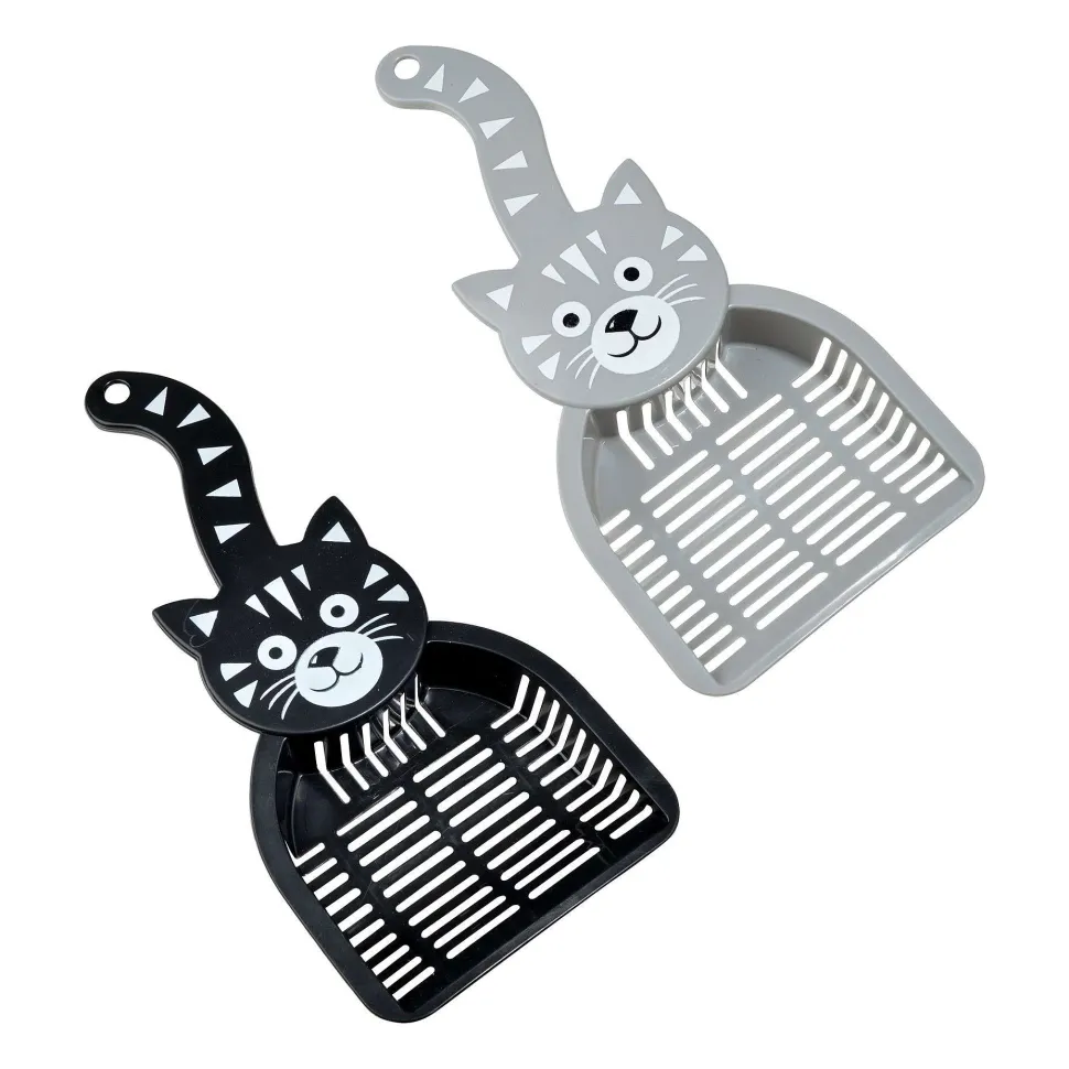 Pelle A Litiere Fantaisie Plastique 27.5X13X3Cm Gris Ou Noir