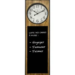 Atmosphera Pendule Ardoise Flower D.115X37Cm