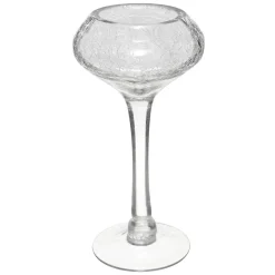 Atmosphera Photophore Craquele Sur Pied H.30Cm