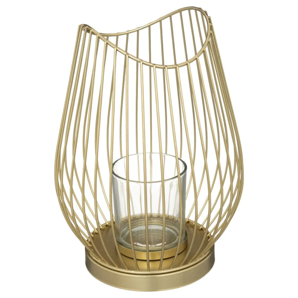 Atmosphera Photophore Metal Filaire Dore H.23Cm