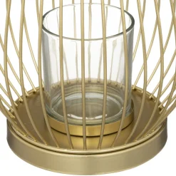 Atmosphera Photophore Metal Filaire Dore H.23Cm