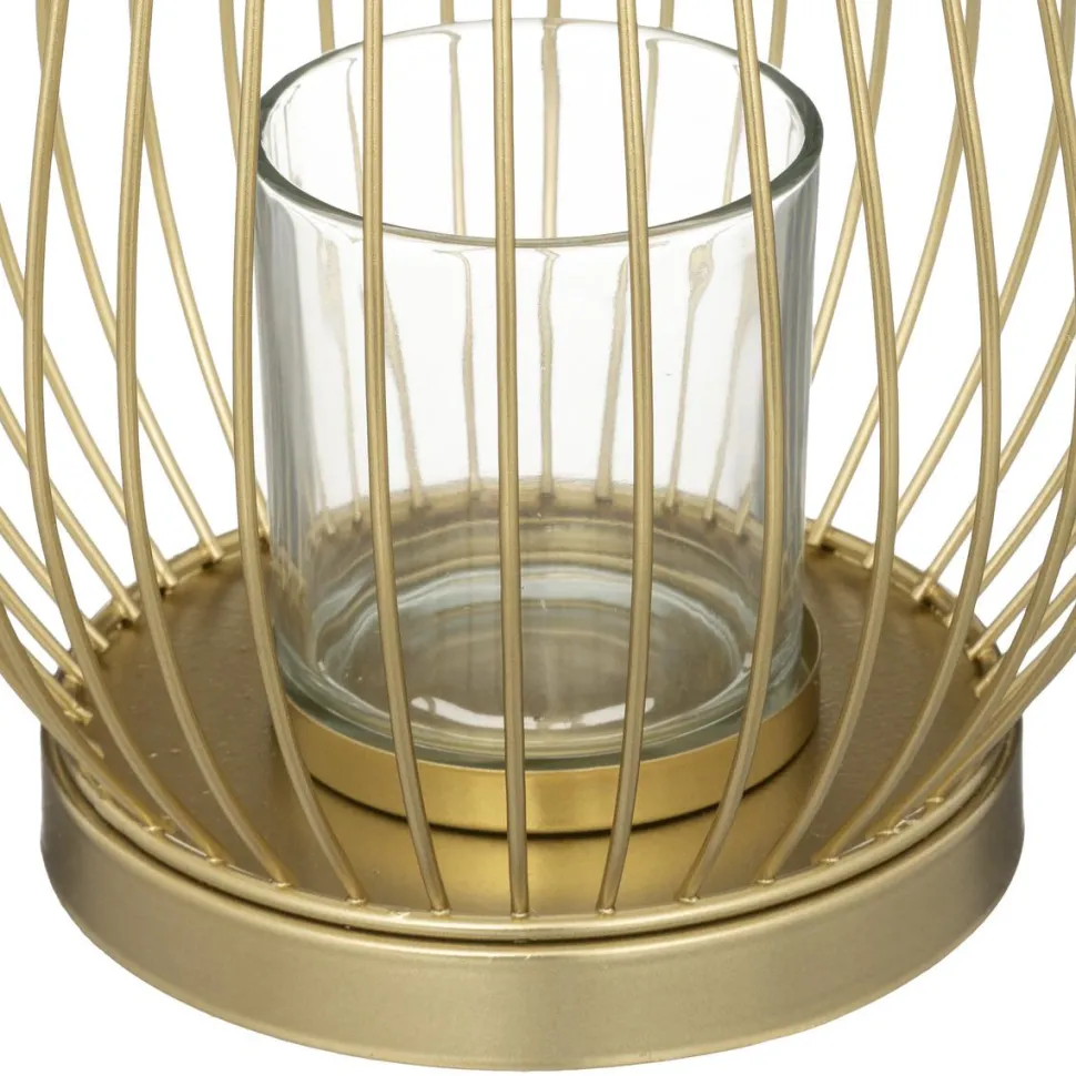 Atmosphera Photophore Metal Filaire Dore H.23Cm