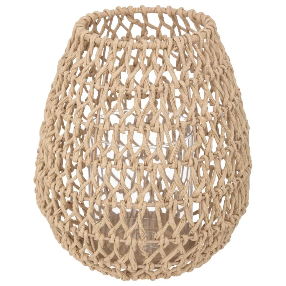 maxibazar Photophore Naturel Etel H.23Cm