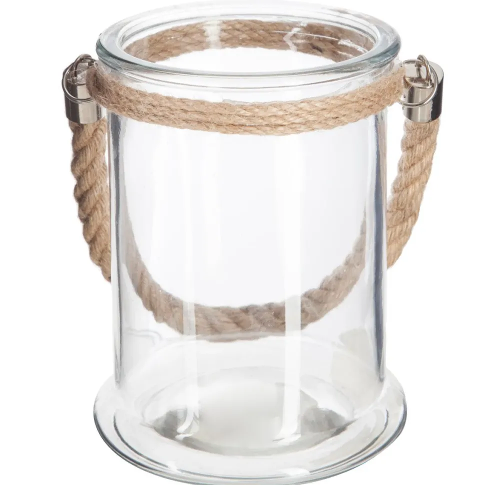 Atmosphera Photophore Verre Avec Corde Lena H.17Cm