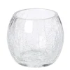 Atmosphera Photophore Verre Craquele Rond H.7Cm