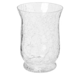 Atmosphera Photophore Verre Craquele Evase H.15Cm
